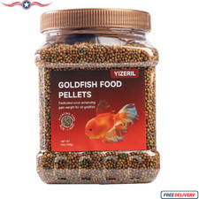 Floating Goldfish Food Pellets Pond Fish Natural Color Enhancing,...
