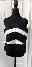 7th Avenue Black And White  Top Size Large Womens