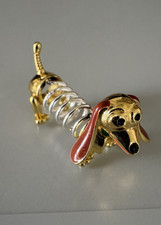 Sterling Silver S925 - New Toy Slinky Dog Story Dachshund European Charm & Pouch