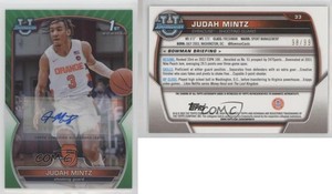 2022-23 Bowman U Chrome Prospect Green Refractor /99 Judah Mintz #33 Auto