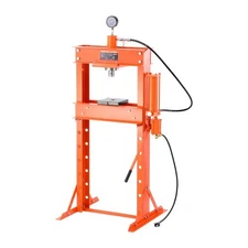 VEVOR Hydraulic Shop Press, 30 T H-Frame Pneumatic Shop Press with Press Plate &