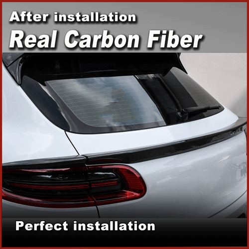 REAL Carbon Rear Spoiler Trunk Boot Wing Lip Fit For Porsche Macan 95B 2014-2018 - Picture 4 of 12