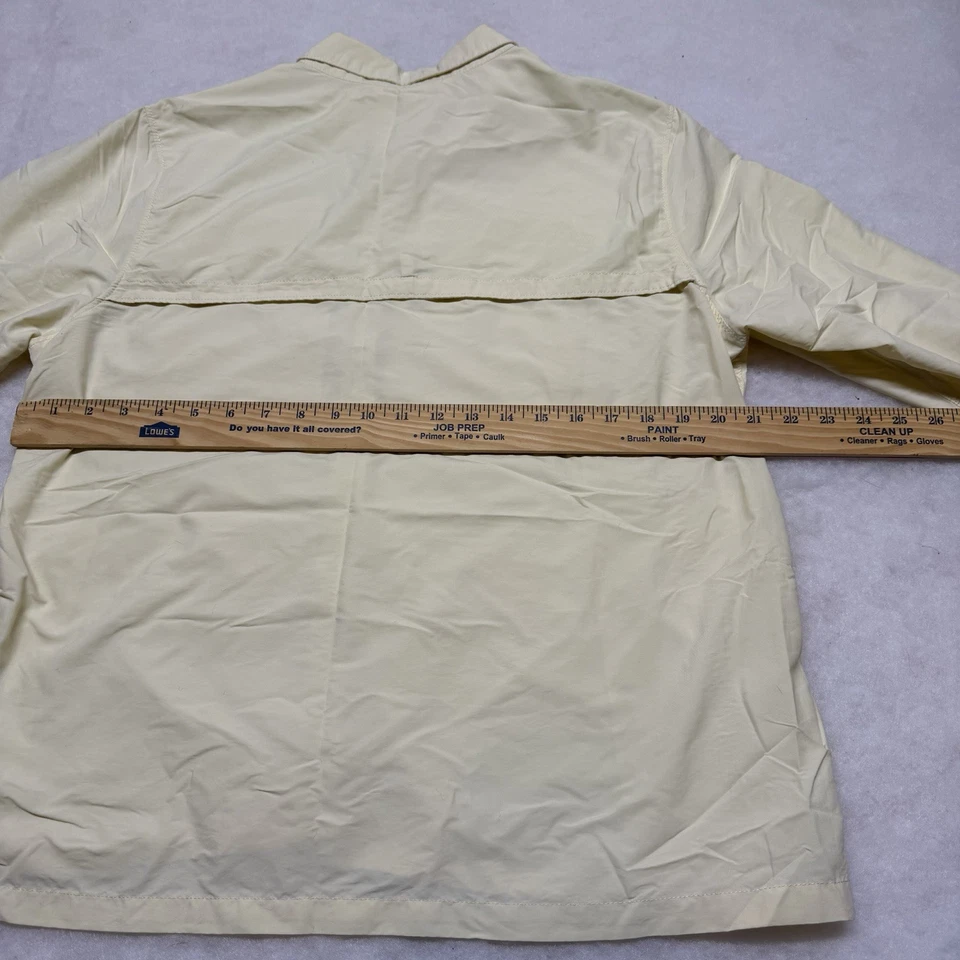 Camisa de pesca LL Bean Tropicwear ventilada para mujer talla XL abotonada nailon amarilla Foto 4 de 4