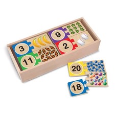 Self Correcting Wooden Number Counting Matching Learning Blocks Toy Math Skills
