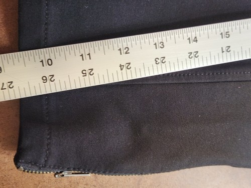 Anthropologie The Essential Slim Trousers Size 14 Black Zip Ankle Work Pants - Picture 18 of 20