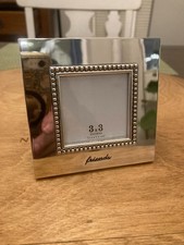 Small Silver Tone Beaded Frame 3 x 3 Inches "friends"