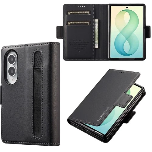 LC.IMEEKE For Samsung Z Fold8 Wide Case Flip Leather Wallet Cover Stand&Pen Slot