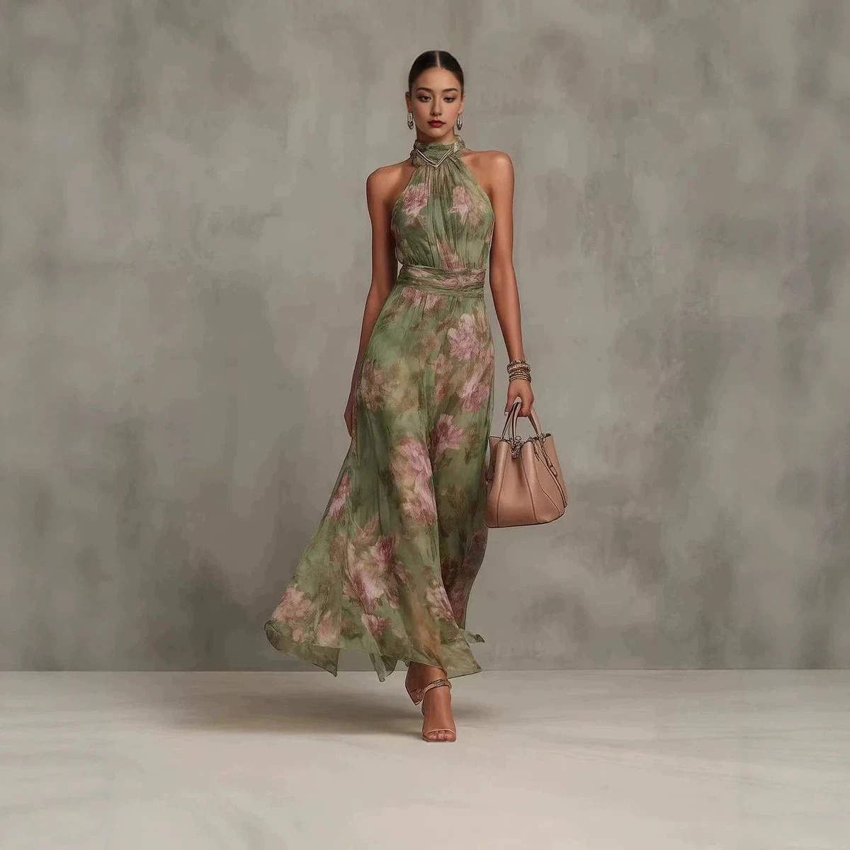 halter beach dresses for women Women Summer Long Beach Dress Party Vacation Hollow Out Sleeveless O H –  ASHORE SHOP main image 0