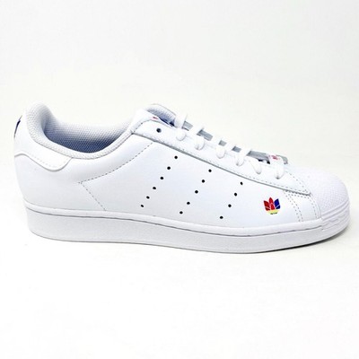 tenis adidas superstar colorful trefoil cloud white