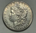 1887 S MORGAN  DOLLAR AU