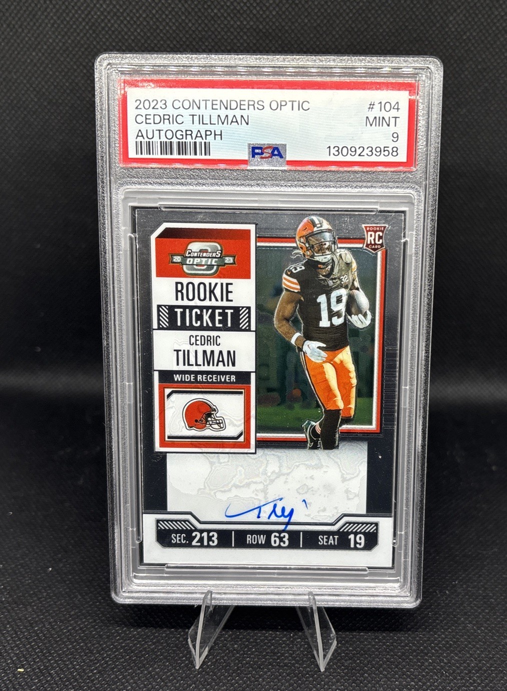 2023 Panini Contenders Optic - Rookie Ticket RPS Autographs Cedric Tillman #104