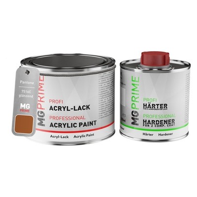 Pantone 7516C Brown Acryl Lack glänzend 0,75 Liter 750 ml Dose inkl. Härter