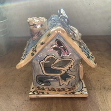 2002 Blue Sky Candle Tea Light Holder “May Peace Live In Your House” W/Base