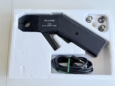 Vint. 1980 Fluke Y8100 DC/AC Current Probe Clamp Meter Box Manual Leads UNTESTED