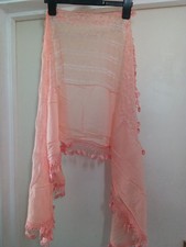 superbia Italy Beautiful Peach Shawl Skarf Brand New