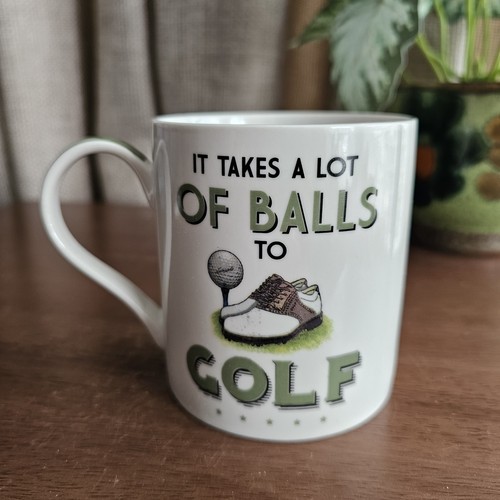 It Takes A Lot Of Balls To Golf Sport Fine China Mug The Leonardo Collection - Picture 3 of 7