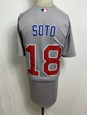 Chicago Cubs Geovany Soto #18 Baseball Jersey Gray Stitch 52 Authentic Majestic