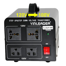 1000W US 120V to 100V JP Japan Voltage Converter Step Down/Up Transformer Ide...