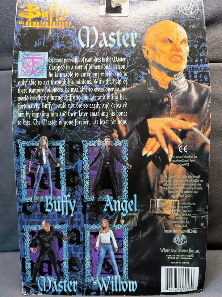 Figura de acción de colección BUFFY THE VAMPIRE SLAYER THE MASTER Moore coleccionable rara Foto 4 de 4