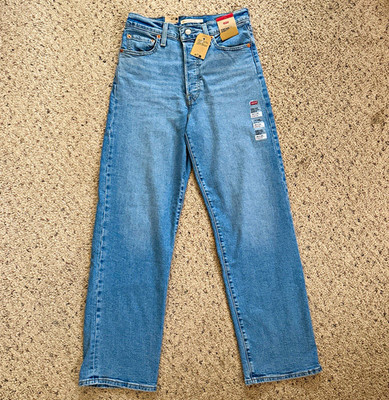 NO TAGS Levi's Women's Ribcage Straight Ankle High Rise Stretch Jeans 28 x 29