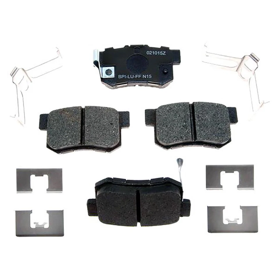 Kit traseiro rotores de freio + pastilhas e ferragens de cerâmica para 1999-2003 Acura TL - Imagem 2 de 4