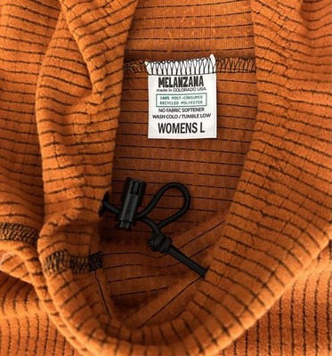 Melanzana Micro Grid Hoodie Women's L - Pumpkin | eBay