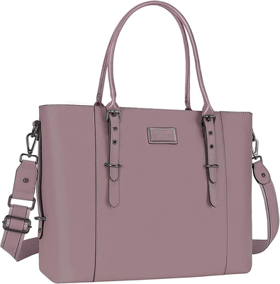 Borsa Per Laptop Da 17-17,3 Pollici Con Porta USB - Tote Bag Per Donna, Leggera, Con Organizer E Tracolla, Blu Navy