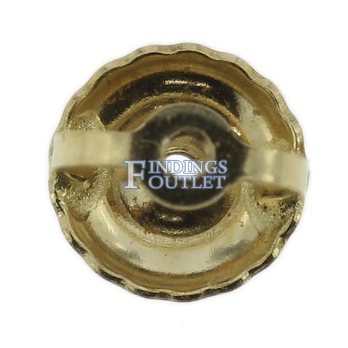 14K Solid White & Yellow Gold Replacement Single Screw Back for Stud Earrings - Picture 10 of 26