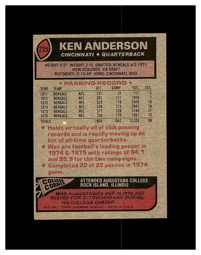 1977 TOPPS FOOTBALL #1-300 YOU PICK SEE PHOTOS OF EVERY CARD STARS *NEW LISTING* - Picture 341 of 433
