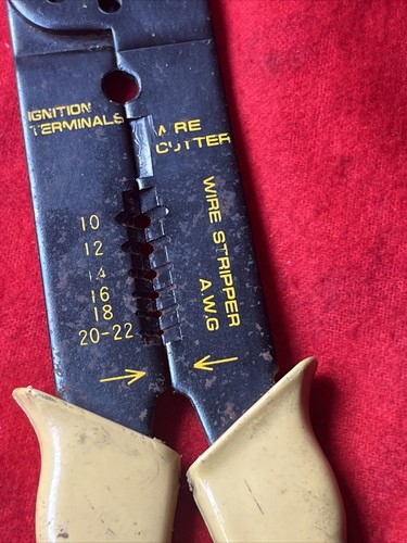 (UNBRANDED) WIRE STRIPPER A.W.G PLIERS CRIMPER TOOL YELLOW CUSHIONED GRIP (t52) - 第 3/5 張圖片