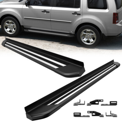 2PCS 4 Inch Running Boards For 2009-2015 Honda Pilot Side Steps Nerf Bars
