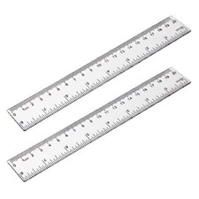 2 Pack Clear Plastic Ruler Straight Shatterproof Rulers Transparent 8 inch