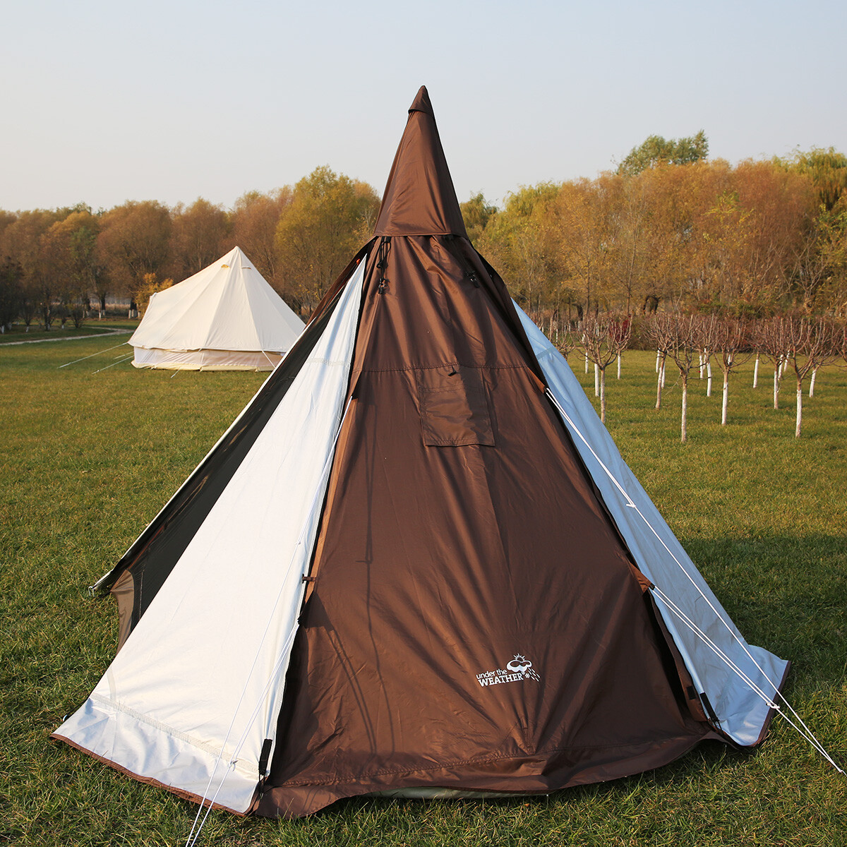Double Door Camping Teepee Tent 4-Season Lightweight Half Inner