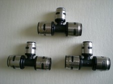  3 Pack  SharkBite EvoPEX  3/4"x3/4"x 1/2" Reducing Tees Push-Fit PEX CPVC