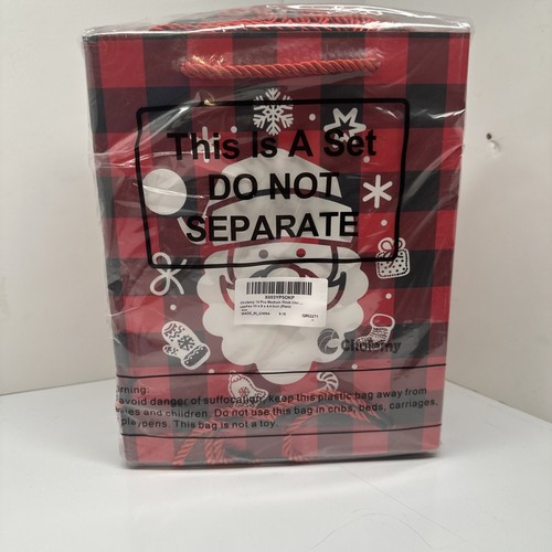 Cholemy 16 Piece THICK Christmas Bags with Tissue paper - Picture 3 of 5