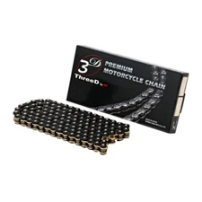 EK 525 L3D NX2-ring BLACK/GOLD MOTORCYCLE DRIVE CHAIN RIVET LINK 9000LB