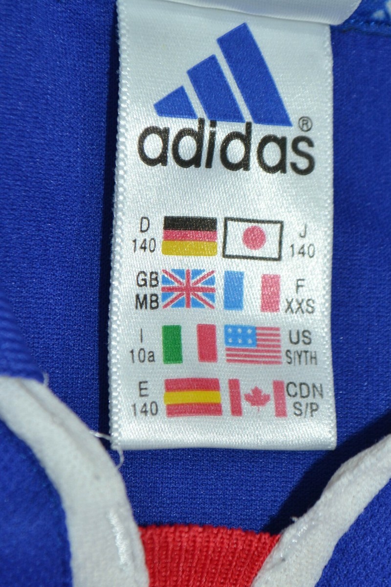 FRANCE NATIONAL TEAM 2000/2002 HOME FOOTBALL SHIRT ADIDAS M BOYS