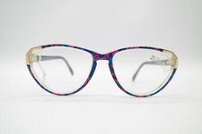 Vintage Silhouette 1298 /20 Multicolored Gold Oval Glasses Frame NOS