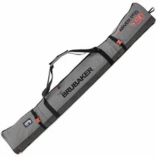 BRUBAKER Performance Ski Bag for 1 Pair of Ski and Poles - Gray
