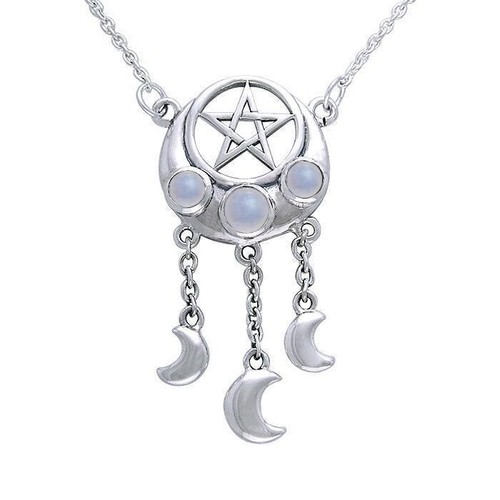 Collar Choker Triple Luna Amatista Diosa Wicca Vintage | Meses Sin Interés - Foto 5