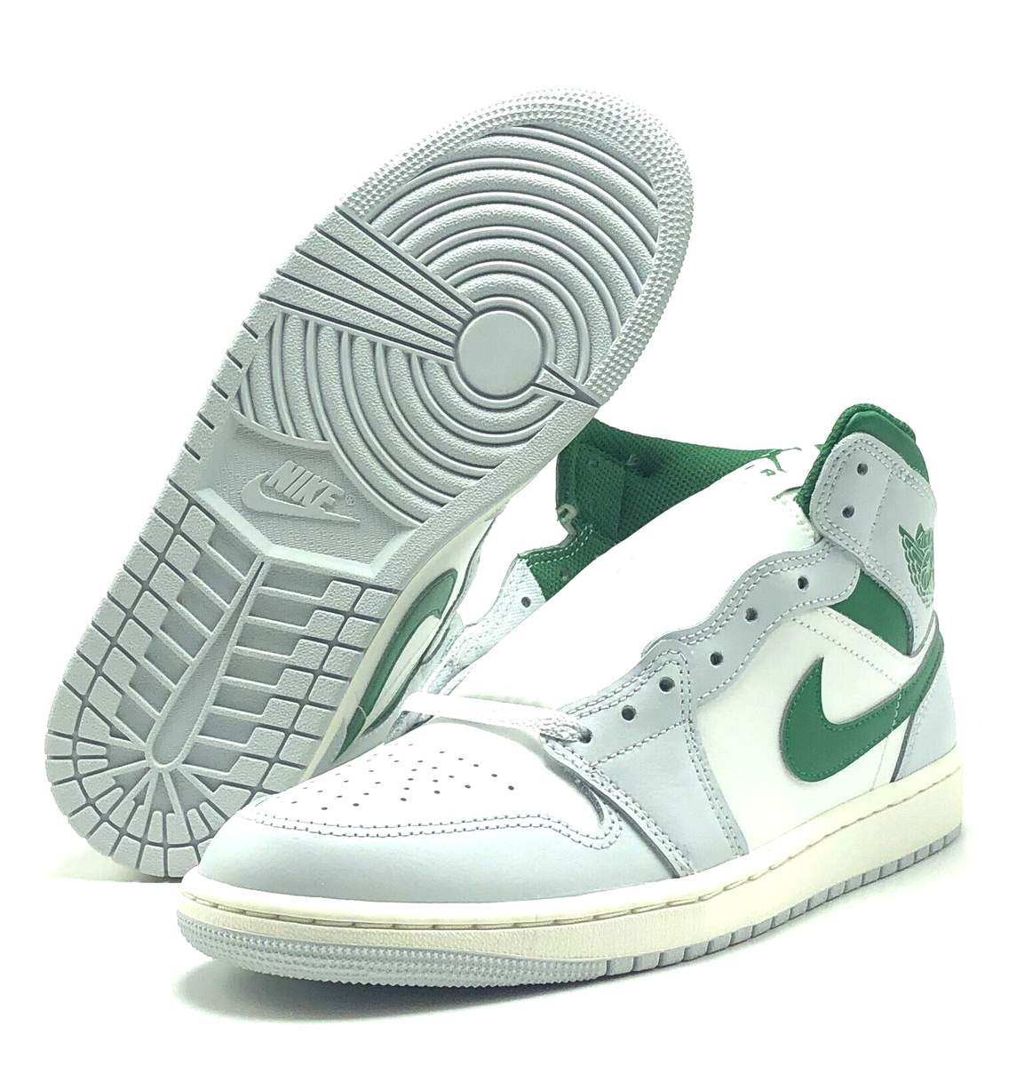 NEW* Men NIKE Air Jordan 1 Mid Summit White/Pine Green (DQ8426 142