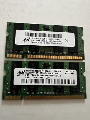 Mémoire RAM 2 Go DDR2 PC2-6400 Pour Portable - 200 Broches, SO-DIMM, Compatible HP, Neuf