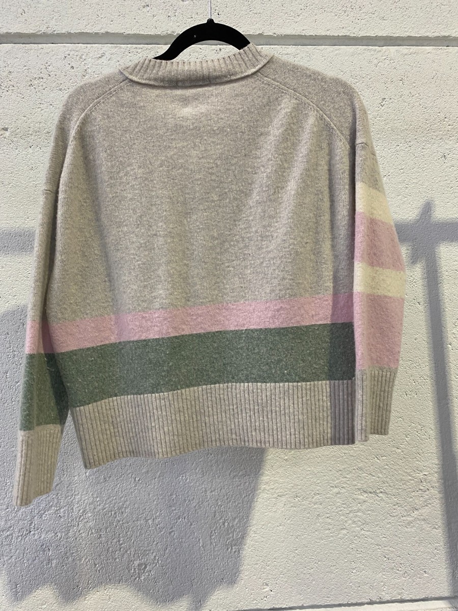 BANDE STUDIO Colour Block V Neck Knit Wool Blend Size 12 AU Pre Owned View 5