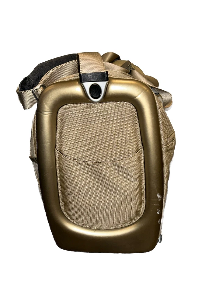 TUMI T3 Duffle Bag Carryon Champagne Gold Nylon Travel Gym Luggage Lock 20X14X9 - Image 3 of 4