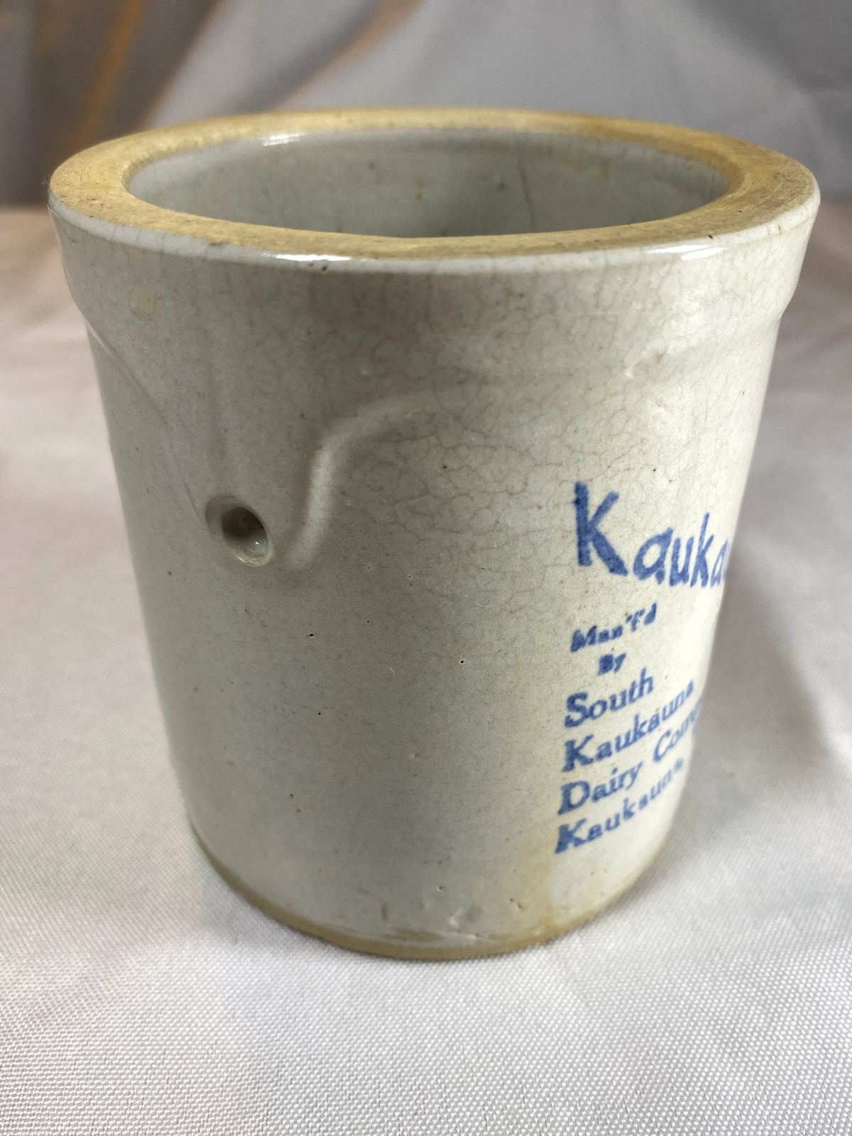 Vintage Kaukauna Klub Cheese Crock - "It Spreads Like Butter" 1933 Wisconsin USA