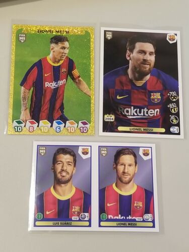 2021 FIFA 365 Panini Sticker Lot LIONEL MESSI Barcelona #145 118 & 5