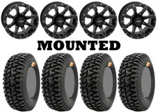 Kit 4 GMZ Ivan IRONMAN Stewart 32x9.5-14 on Quadboss Grinder Matte Black HP1K