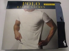 2 OR 3 POLO RALPH LAUREN BIG & TALL COTTON WHITE BLACK CREW T-SHIRTS UNDERSHIRT