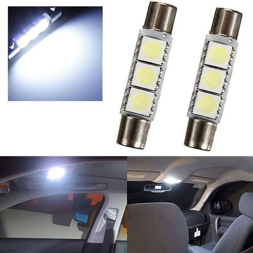 4X 5050 3-SMD 31mm 6641 Fuse LED Bulbs Vanity Mirror Light Sun Visor Lamp White - Picture 4 of 12