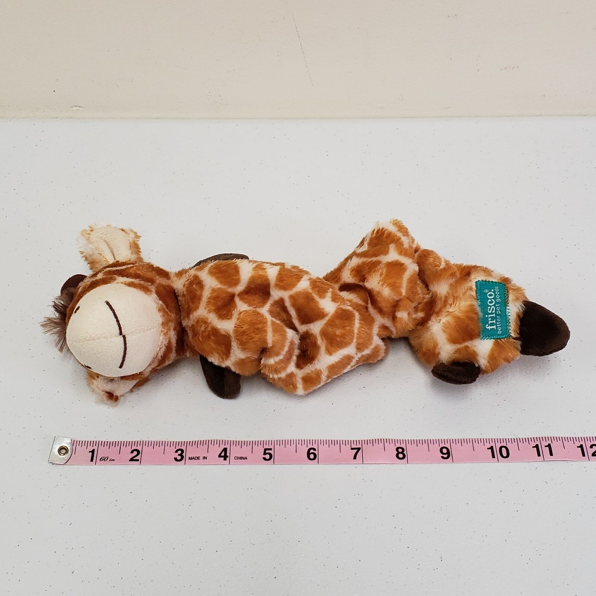 Frisco Better Pet Goods Giraffe Dog Toy Crinkle Squeaker Stretch